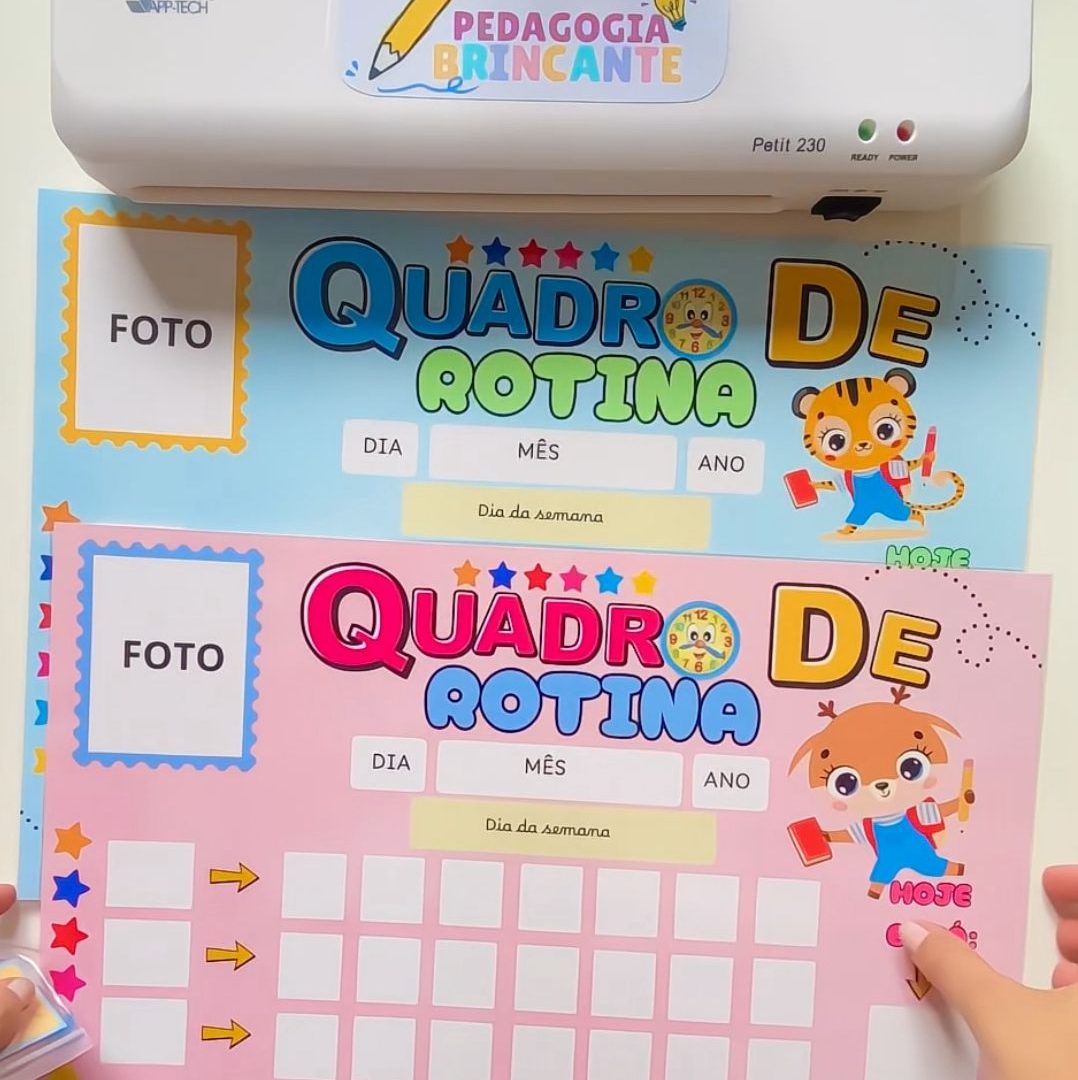 Quadro rotina completo  + Canva Bonus