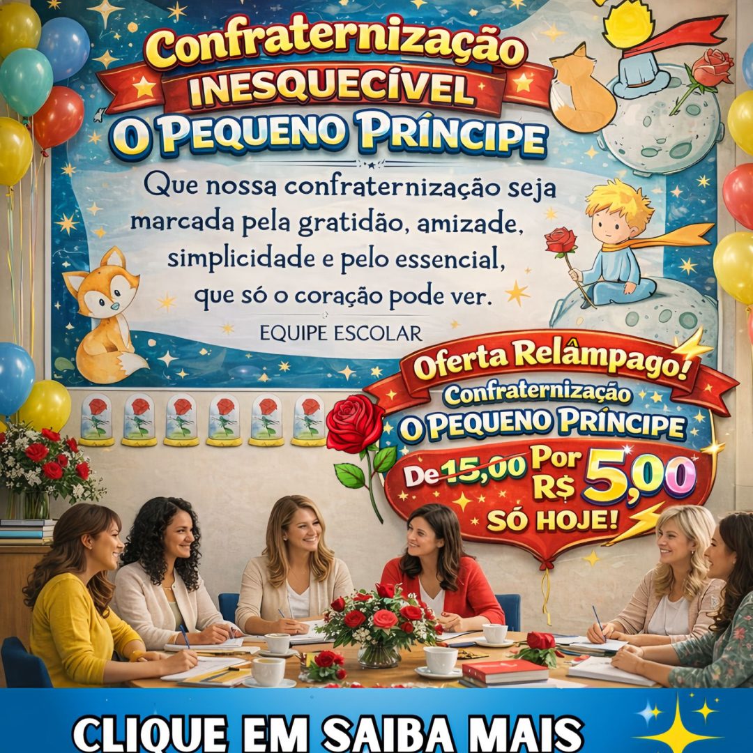 Confraternização Escolar. Tema O Pequeno Príncipe / Painel + Dinâmica