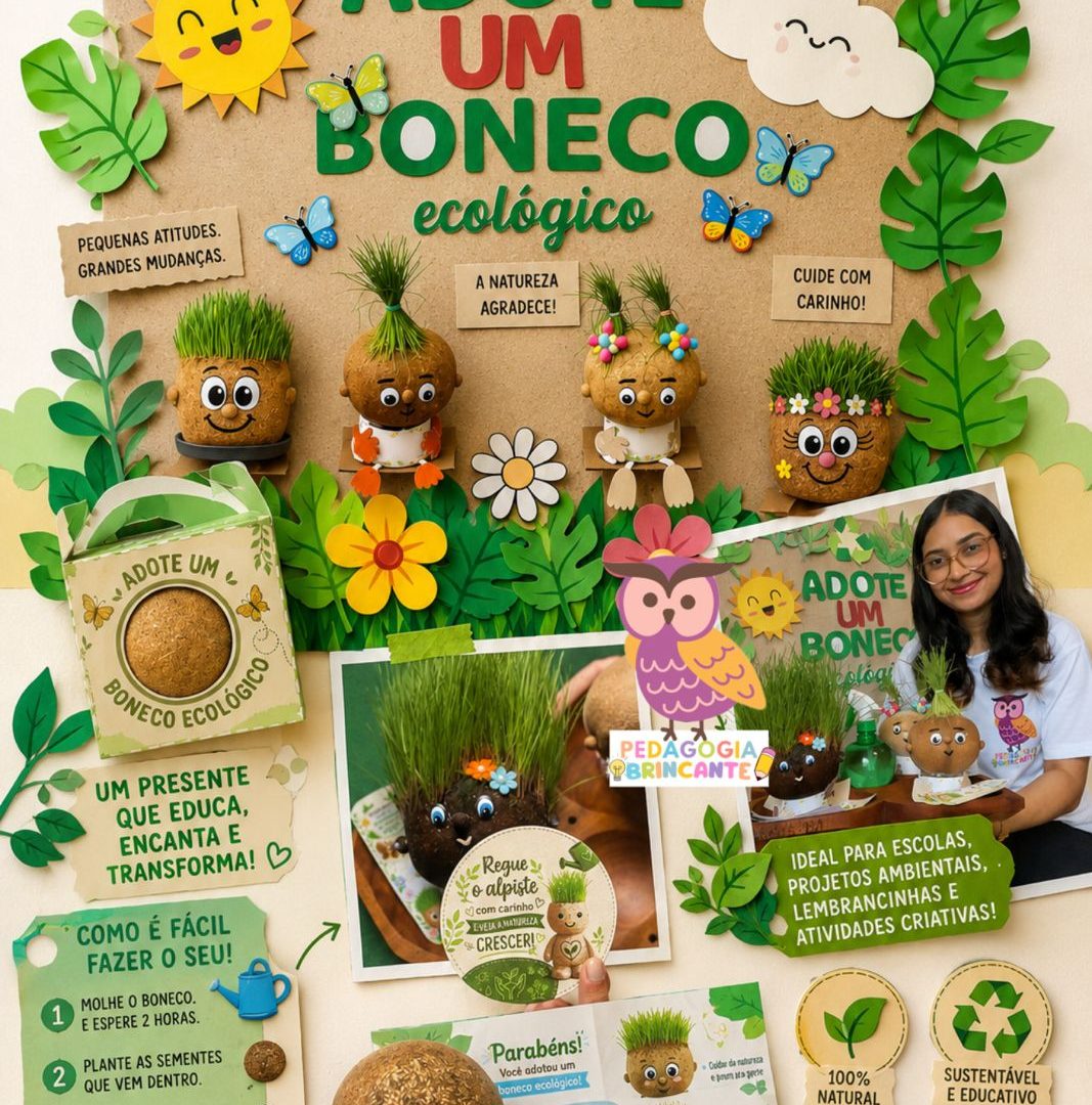 🌱💚 ADOTE UM BONECO ECOLÓGICO! 💚🌱