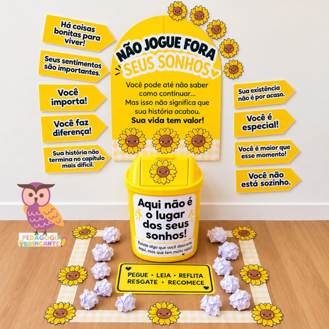 🗑️Não jogue fora - Setembro Amarelo 🌻💛